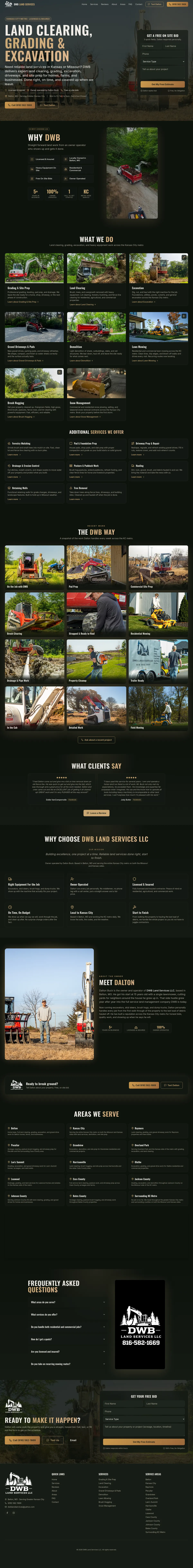 DWB Land Services website designed by Wood Digital